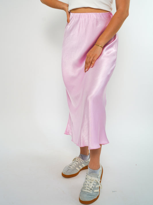 Silky Sleek Midirock - Rosa