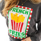 French Fries Summer Sweatshirt - Washed Schwarz