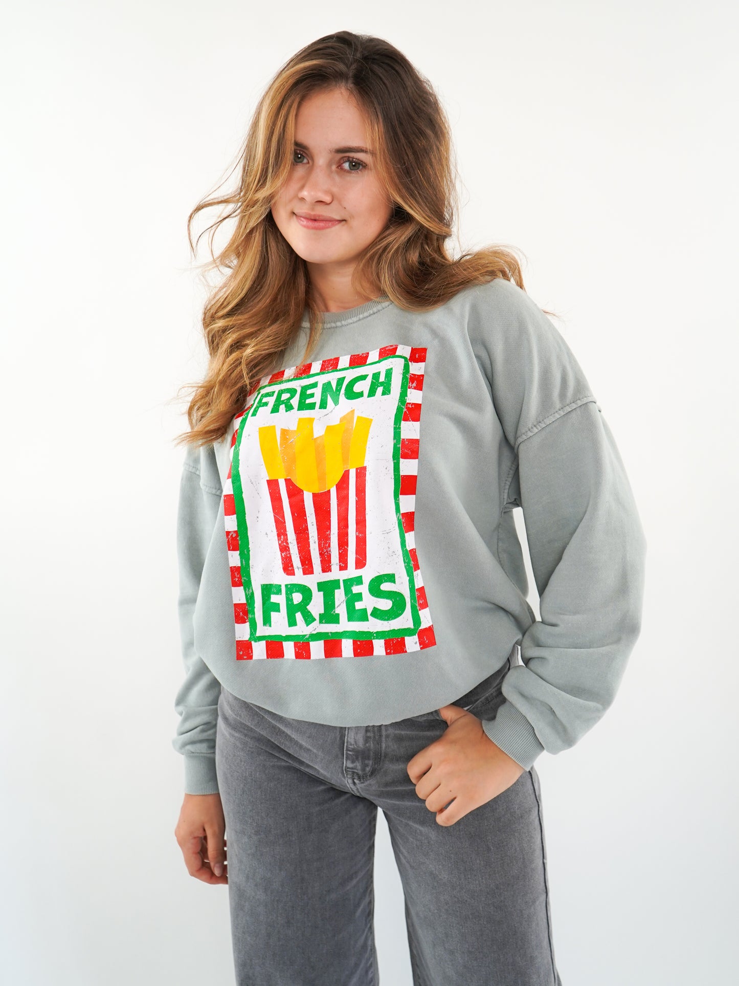 French Fries Summer Sweatshirt - Grau