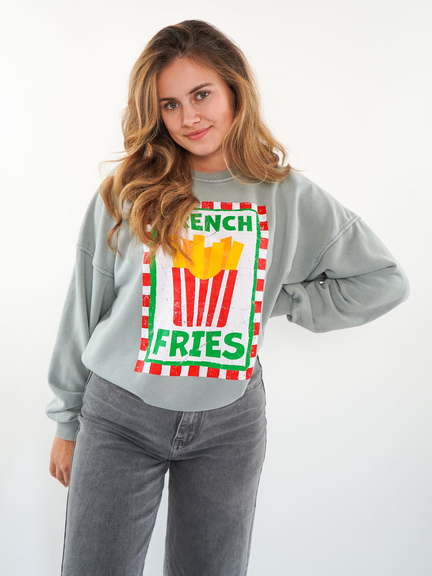 French Fries Summer Sweatshirt - Grau