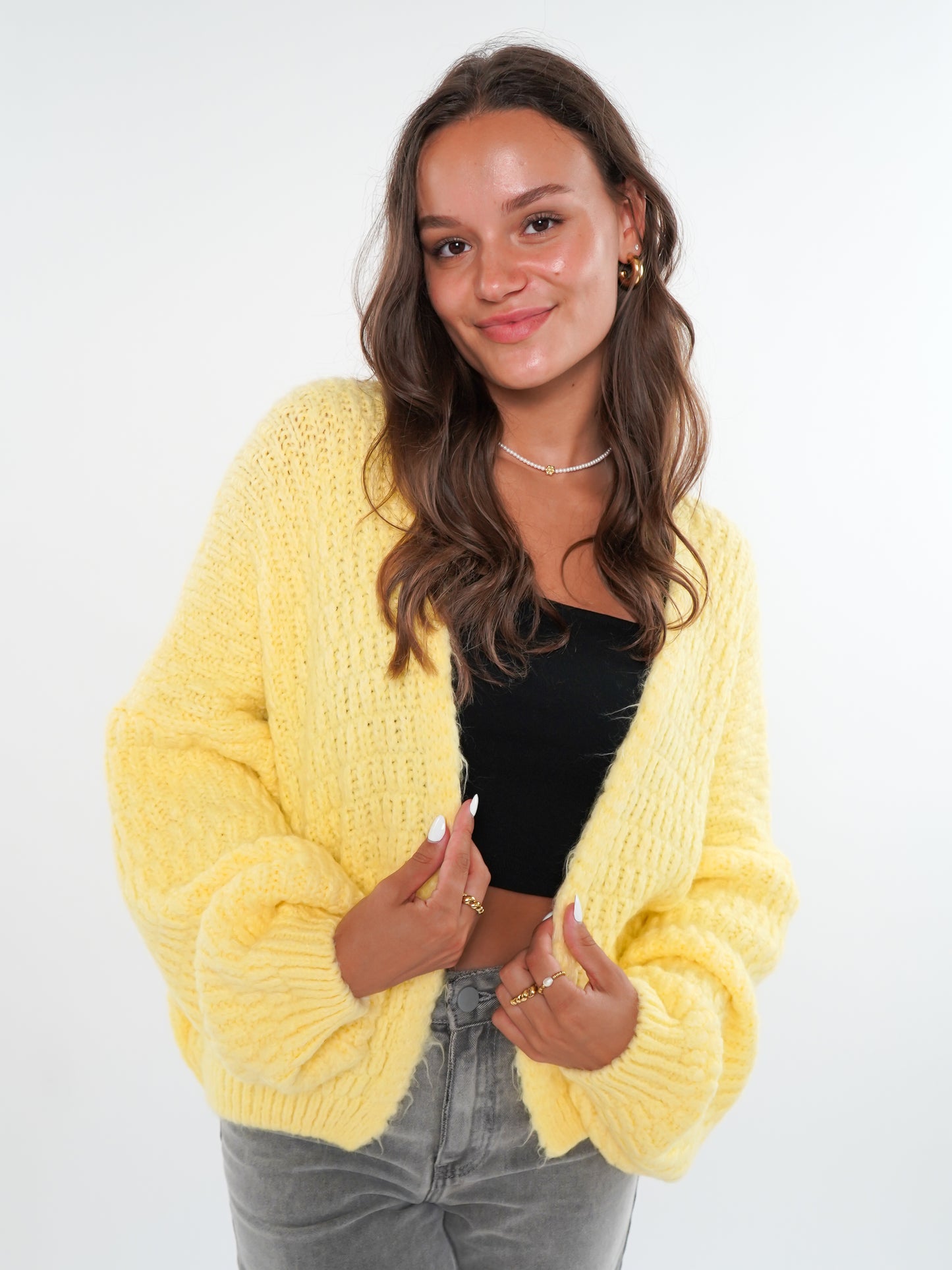 Strickjacke Vivien - Gelb