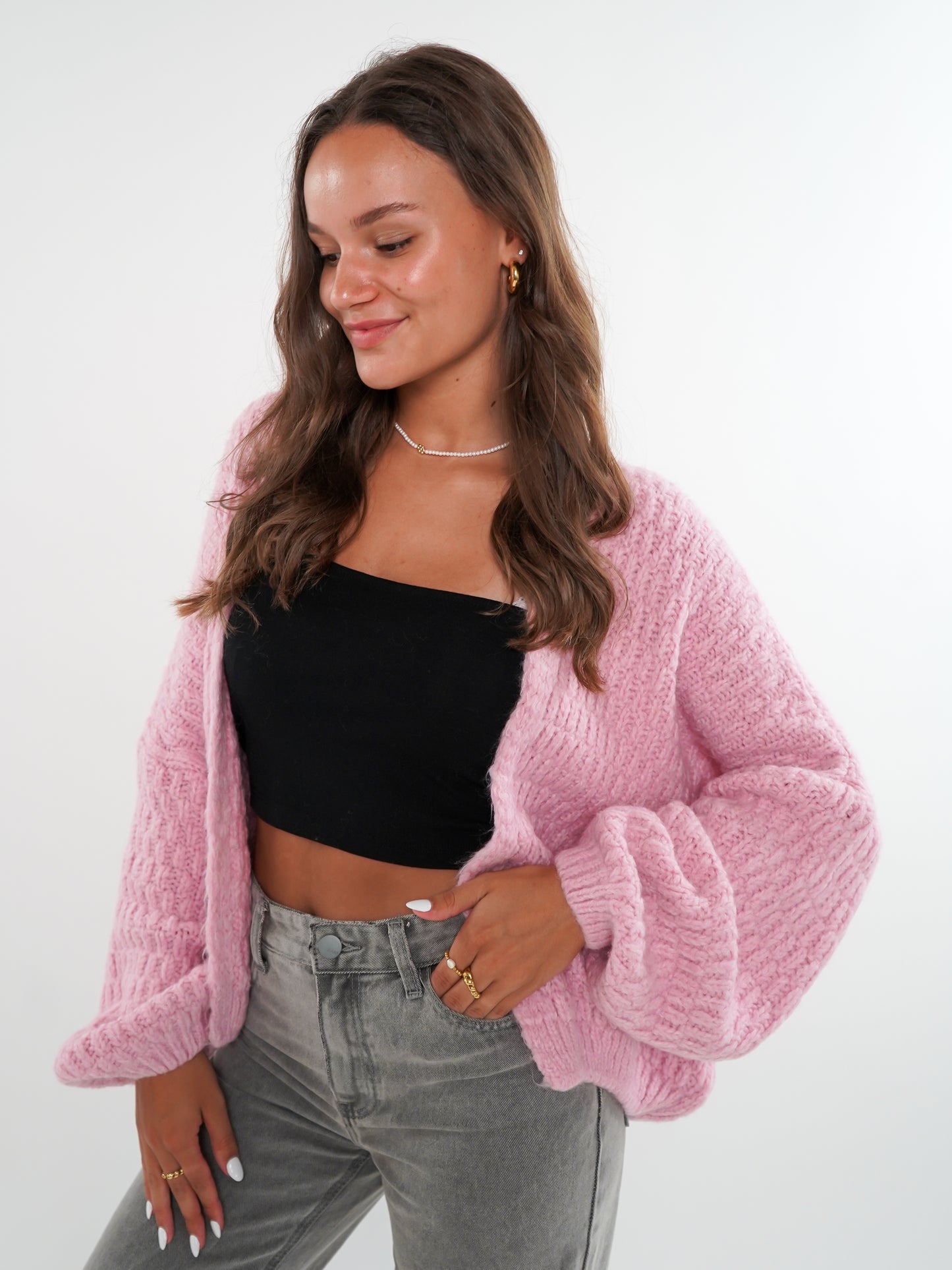 Strickjacke Vivien - Rosa