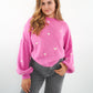 Strick Sweater Herz - Pink