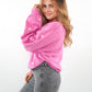 Strick Sweater Herz - Pink