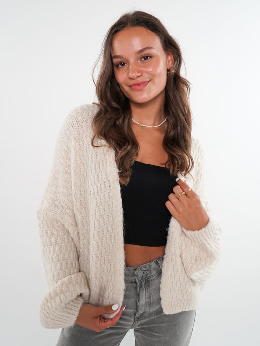 Strickjacke Vivien - Creme