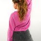 Strick Sweater Herz - Pink