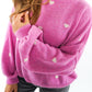 Strick Sweater Herz - Pink