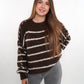 Stripe Vibe Strickpullover - Chocolate