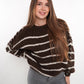 Stripe Vibe Strickpullover - Chocolate