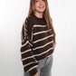 Stripe Vibe Strickpullover - Chocolate