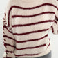 Stripe Vibe Strickpullover - Creme