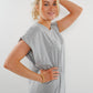 ZWEITELIEBE 753 Basic Midi Jersey Kleid - Grau - vom Umtausch ausgeschlossen -