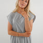 ZWEITELIEBE 753 Basic Midi Jersey Kleid - Grau - vom Umtausch ausgeschlossen -