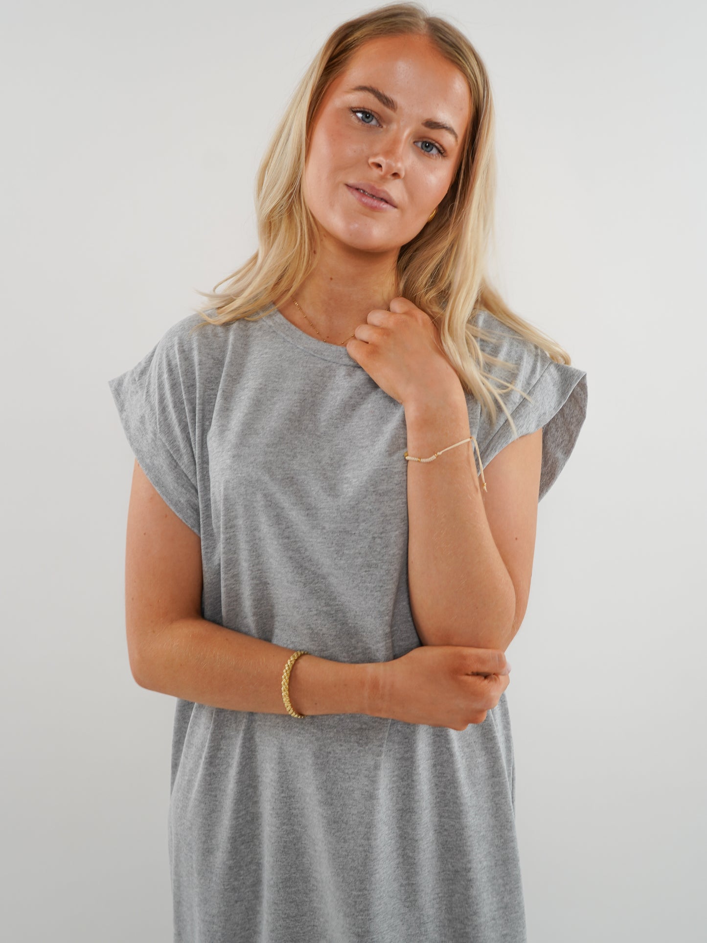 ZWEITELIEBE 753 Basic Midi Jersey Kleid - Grau - vom Umtausch ausgeschlossen -