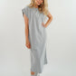 ZWEITELIEBE 753 Basic Midi Jersey Kleid - Grau - vom Umtausch ausgeschlossen -