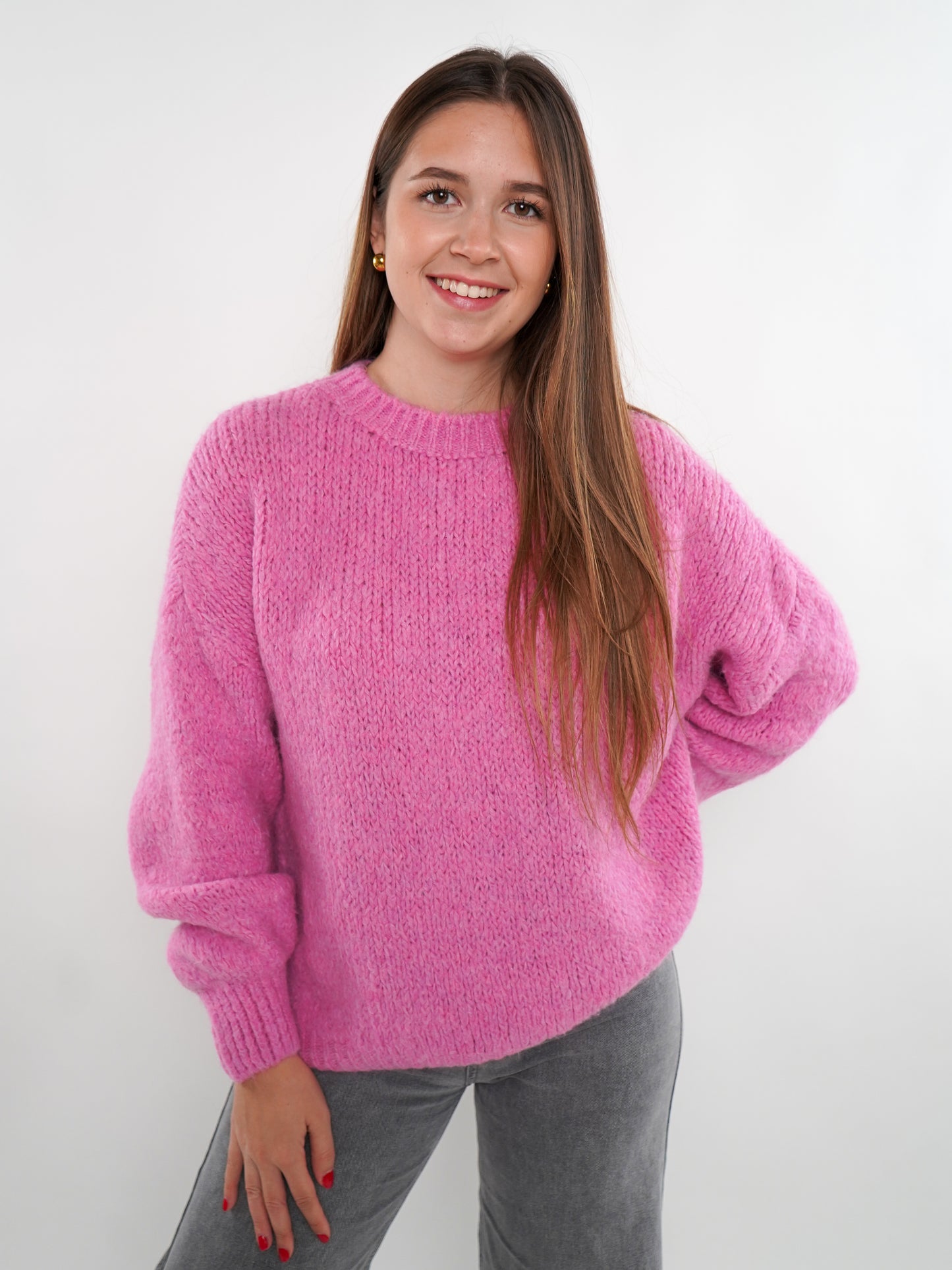 Soft Classic Strickpullover - Pink