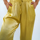 Silky Wide Leg Hose Fiona - Honiggelb