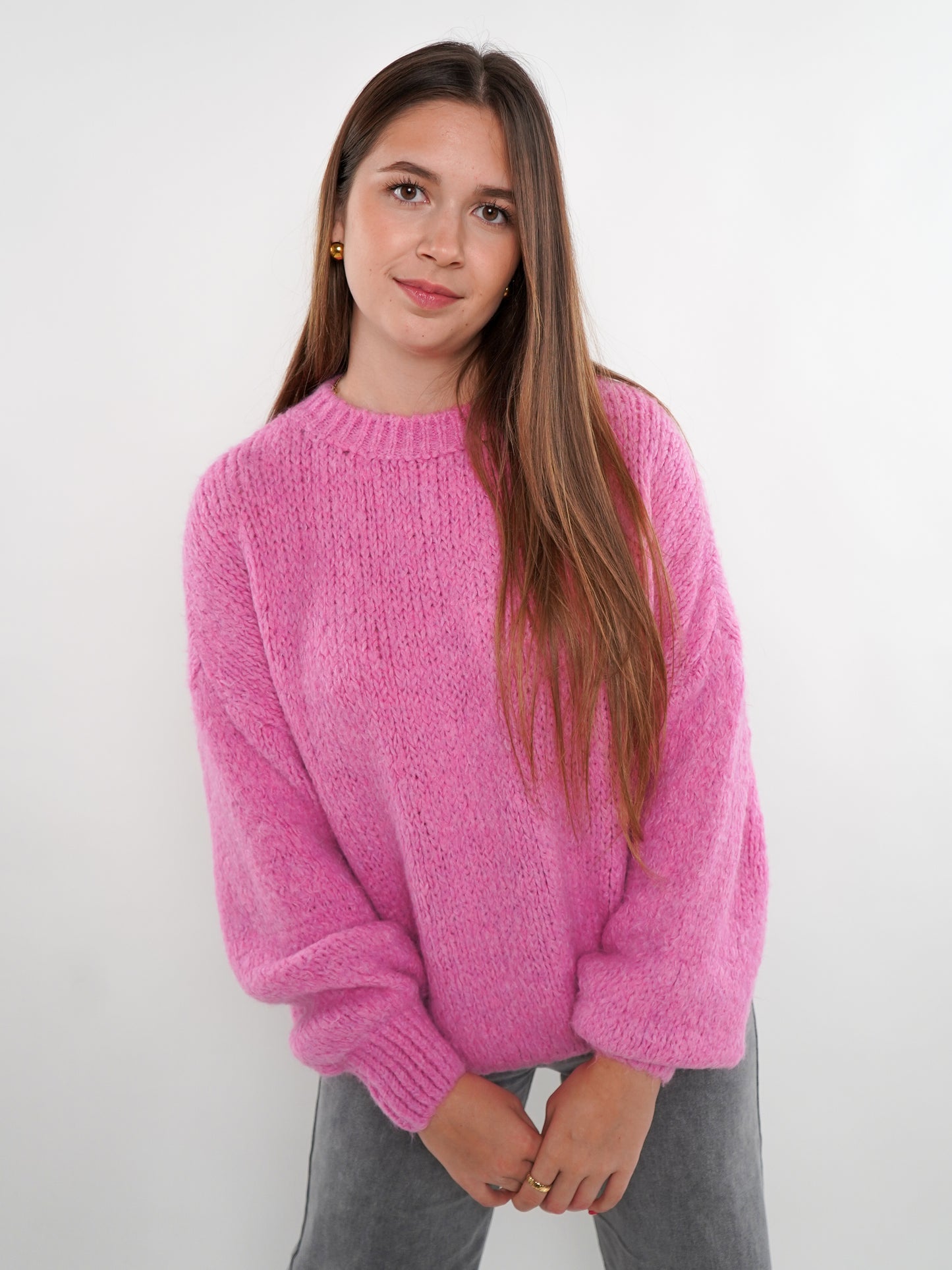 Soft Classic Strickpullover - Pink