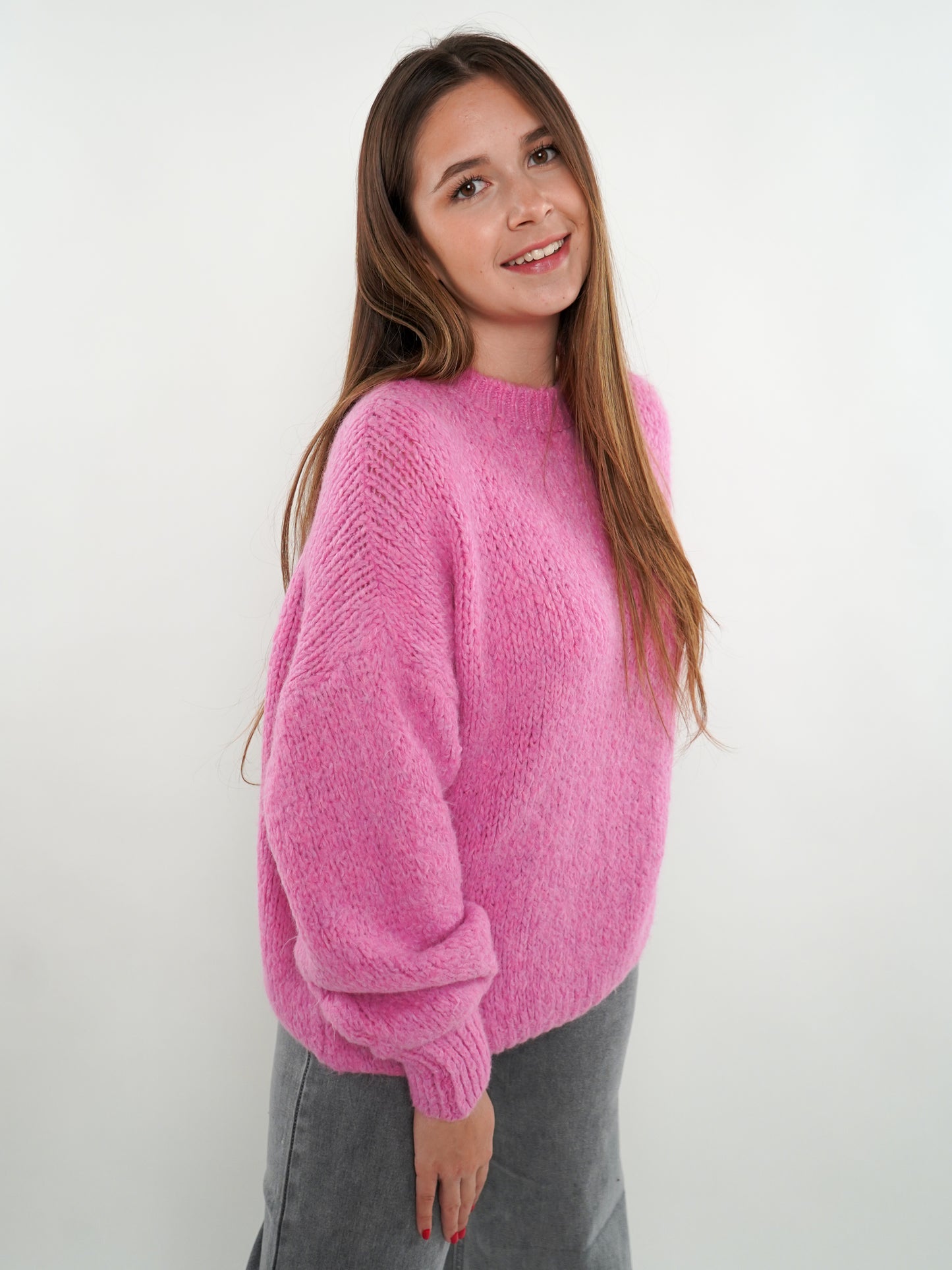 Soft Classic Strickpullover - Pink