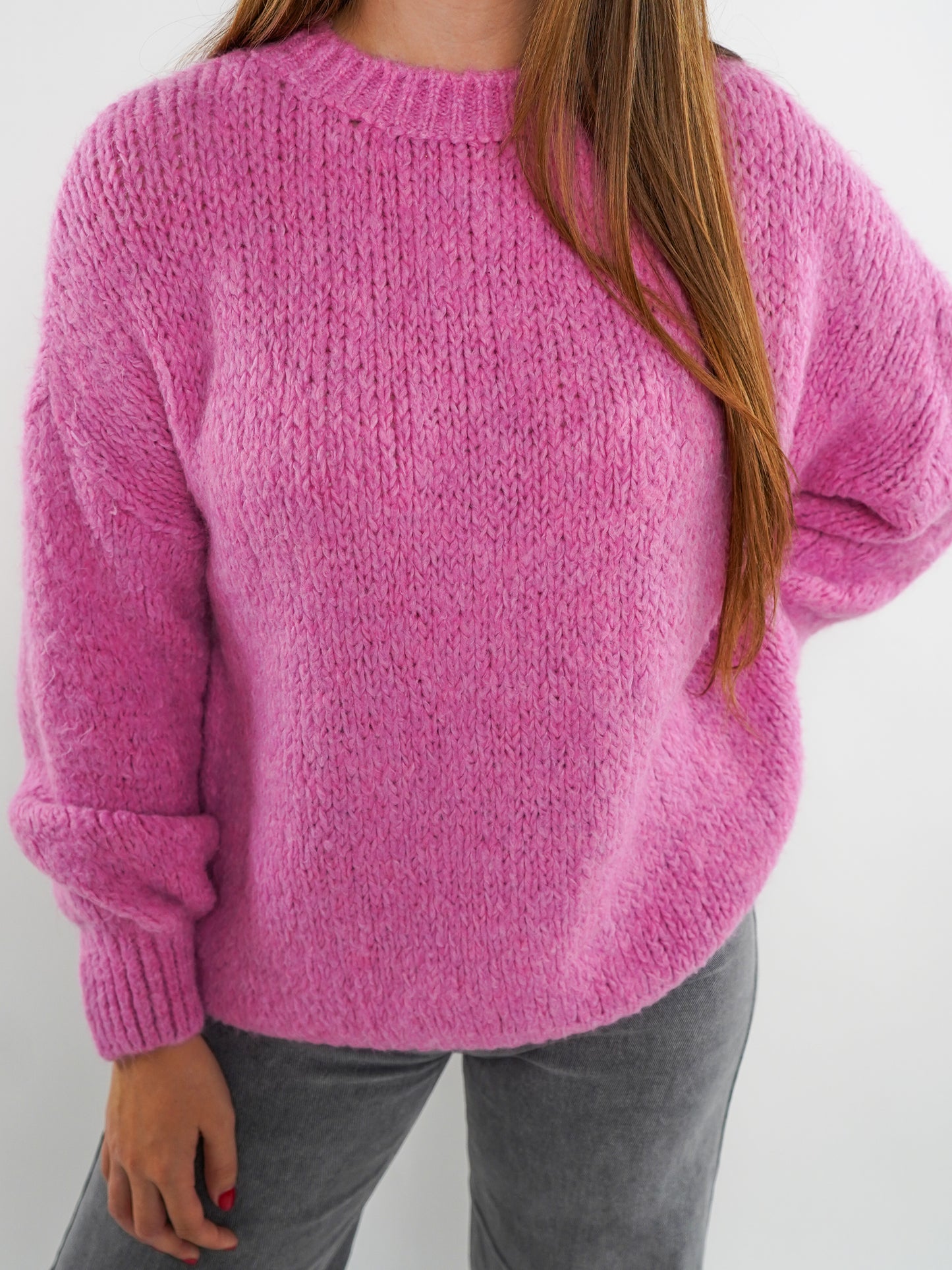 Soft Classic Strickpullover - Pink