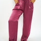 Silky Wide Leg Hose Fiona - Beet Rot