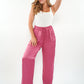 Silky Wide Leg Hose Fiona - Beet Rot