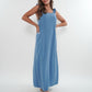 Musselin Midikleid Lucy - Sommerblau