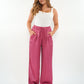 Silky Wide Leg Hose Fiona - Beet Rot