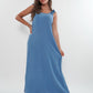 Musselin Midikleid Lucy - Sommerblau