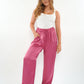 Silky Wide Leg Hose Fiona - Beet Rot