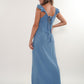 Musselin Midikleid Lucy - Sommerblau