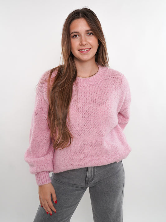 Soft Classic Strickpullover - Rosa