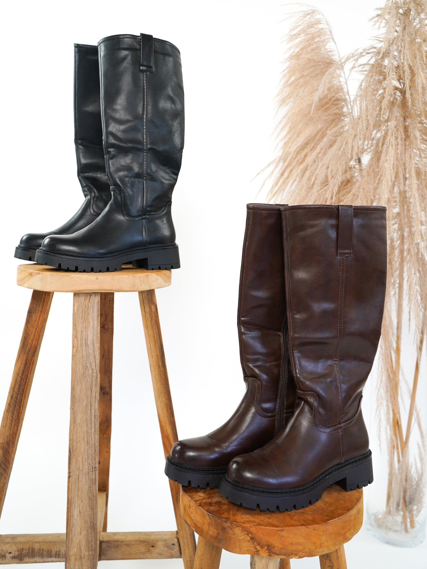 Knee High Boots - Schwarz