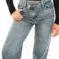 Wide Leg Jeans Lene - washed blue