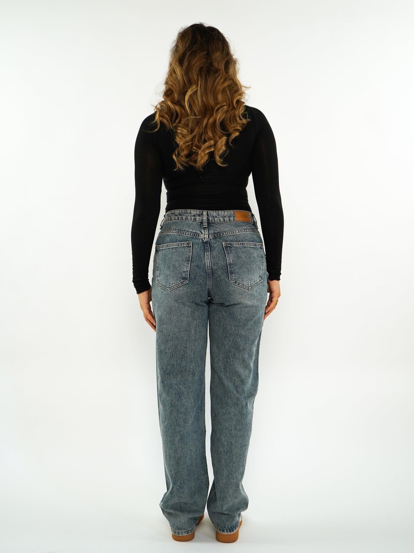 Wide Leg Jeans Lene - washed blue