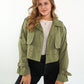 Cityscape Cropped Trenchcoat - Khaki