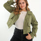 Cityscape Cropped Trenchcoat - Khaki