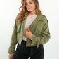 Cityscape Cropped Trenchcoat - Khaki