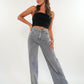 Wide Leg Jeans - Grau