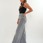 Wide Leg Jeans - Grau