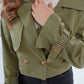 Cityscape Cropped Trenchcoat - Khaki