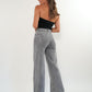 Wide Leg Jeans - Grau