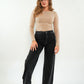 Wide Leg Jeans Alma - washed black