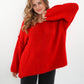 Strickpullover Felina V-Ausschnitt - Rot