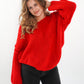 Strickpullover Felina V-Ausschnitt - Rot