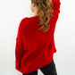 Strickpullover Felina V-Ausschnitt - Rot