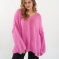 Strickpullover Felina V-Ausschnitt - Pink