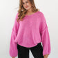 Strickpullover Felina V-Ausschnitt - Pink