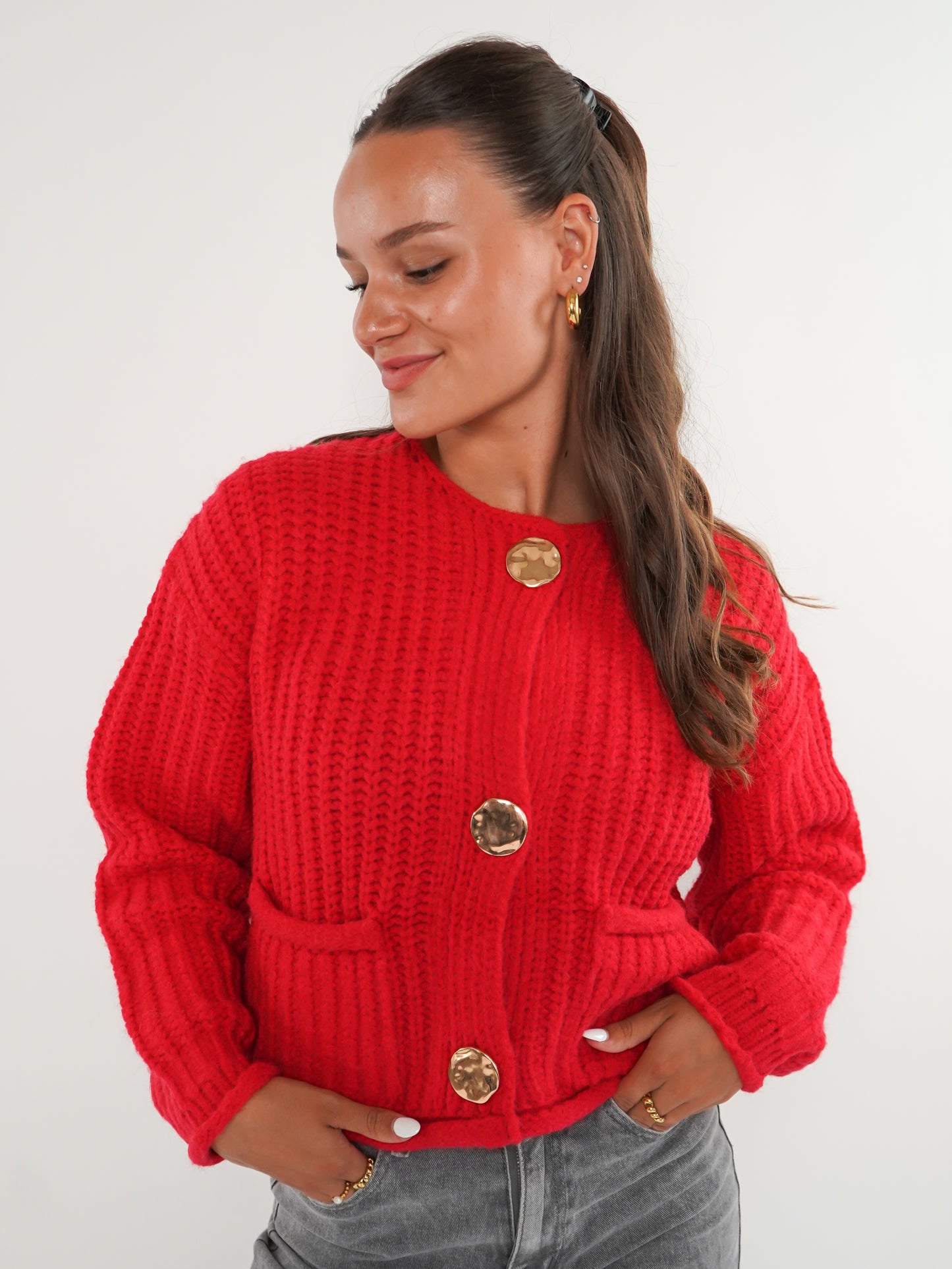 Strickjacke Elena - Rot