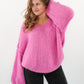 Strickpullover Felina V-Ausschnitt - Pink